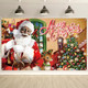 Zoiiwa Christmas Black Santa Claus Backdrop African American Santa Photography Background For Black