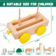 Adena Montessori Wooden Pull Long Trailer Toys