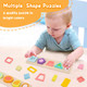 Adena Montessori Colorful Multiple Shape Puzzles Toys For 612 Months 1 Year Old 10 Pieces