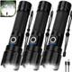 Vinderfine Flashlights High Lumens Rechargeable 99000 Lumens Super Bright Led Flashlight Powerful 3Pack