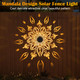 Likiyol Upgraded Mandala Solar Fence Lights Ultra Bright Fence Lights Solar 4 Pack White