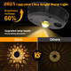 Likiyol Upgraded Mandala Solar Fence Lights Ultra Bright Fence Lights Solar 4 Pack White