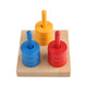 Adena Montessori Sorting Stacking Toy For Toddlers Colored Discs On 3 Colored Dowels