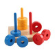 Adena Montessori Sorting Stacking Toy For Toddlers Colored Discs On 3 Colored Dowels
