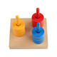 Adena Montessori Sorting Stacking Toy For Toddlers Colored Discs On 3 Colored Dowels