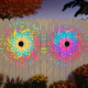 Uniqus 2Pack Solar Mandala Projector Wall Lights Colorful Decorative Waterproof Metal Mandala 2Pack
