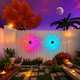 Uniqus 2Pack Solar Mandala Projector Wall Lights Colorful Decorative Waterproof Metal Mandala 2Pack