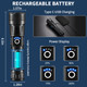 Lnryy Flashlights High Lumens Rechargeable Rechargeable Flashlights Super Bright Flashlight 5Mode Tactical 2Pack