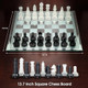 Chh AvantGarde Black Frosted Glass Chess Set With Mirror Board Black