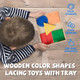 Yunhe Xinqiao Toys Factory Wooden Toddler Beads And String Lacing Toy Set With Tray