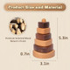 Adena Montessori Ring Natural WoodColored Wooden Stacking ToyMontessori Geometric Stacker Wooden Educational ToyBaby