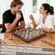 Ghooi Luxury Large Chess Set Wooden Chess Board With Metal And Acrylic 17 Inch