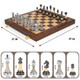 Ghooi Luxury Large Chess Set Wooden Chess Board With Metal And Acrylic 17 Inch