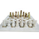 Lavish Chess Sets Handmade Staunton White And Green Onyx Marble Chess Board Game Set White