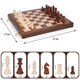 Genjuw Large Magnetic Wooden Chess Set With 3.5 King 17 Inch