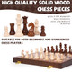 Genjuw Large Magnetic Wooden Chess Set With 3.5 King 17 Inch