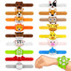 Xipegpa Stuffed Animal Slap Bracelets Set Animal Farm Ocean And Jungle Plush 16 Pcs