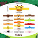 Xipegpa Stuffed Animal Slap Bracelets Set Animal Farm Ocean And Jungle Plush 16 Pcs