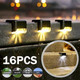 Uniqus Solar Powered Outdoor Lights 16 Pack By Village Eight Waterproof Solar Lights For Stairs Pathway Deck Patio Garden Lights