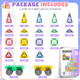 Gagaku Mini Magnetic Tiles Travel Magnetic Tile With Portable Storage Box Magnetic 62 Pcs
