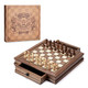 Amerous Magnetic Wooden Chess Set 12.8 X 12.8 Walnut Chess Board Game
