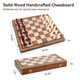 Hvygss Magnetic Chess Board Foldable Wooden Chess Set With Checkers Handcrafted Pieces 15 Inch