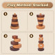 Adena Montessori Ring Wooden Stacking ToyMontessori Geometric Stacker Wooden Educational ToyBaby And Toddler