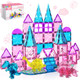 Harworlife Dinosaur Toys Magnetic Tiles For Girls Magnet Building Blocks Sensory Toy 60Pcs