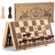 Asney Upgraded Magnetic Chess Set 15 Tournament Staunton Wooden Chess Board Game
