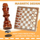 Kiapeak Chess Board Sets Magnetic Chess Set For Adults and Kids Checkers 15 Inch
