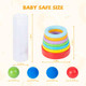 Adena Montessori Interactive Stacking Rings And Balls For Babies 612 Months Clear