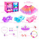Hamsily Princess Dress Up Shoes Set Girls Dress Up Toys Toddler Jewelry