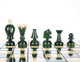 Chess And Games Shop Muba Beautiful Handcrafted Wooden Chess Set With Wooden Board And Handcrafted Chess 32 Cm Green