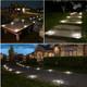 Volisun Solar Deck Lights Driveway Dock Lights, 12Pack Waterproof Outdoor Led Aluminum Dock Lighting Warning Step Lights