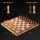 Luckywish 15 X 15 Magnetic Wooden Folding Chess Set With 2 Extra