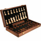 Luckywish 15'' Walnut Chess Set With Storage Board For Adults and Children
