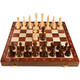 Luckywish 15'' Walnut Chess Set With Storage Board For Adults and Children