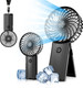 Portable Handheld Fan Black,Rechargeable Small Personal Fan,15H Max Cooling Time,4 Speeds Battery Operated Fan,Women,Men'S Travel Portable Handheld Fan Black,Rechargeable Small Personal Fan,15H Max Cooling Time,4 Speeds Battery Operated Fan,Women,Men'S Travel