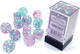 Chessex Nebula D6 Wisteria/White W/Luminary Dice Block (12 Dice 16Mm White