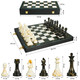 Oumoda 15 Large Chess Set For Adults With Extra 2 Queens Weighted