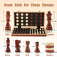 Merrypony 2 In 1 Magnetic Wooden Chess And Checkers Set 15 Foldable