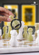Radicaln Marble Chess Set 12'' Inches White And Green Onyx Handmade Luxury White