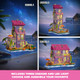Newabwn 3 In 1 Pink Beach House Building Set For Girls 961 Pcs Pink