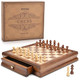 Amerous 12.8 X 12.8 Magnetic Wooden Chess Set With 2 BuiltIn Storage