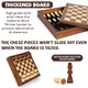 Genjuw Magnetic Wooden Chess Set For Adults And Kids 12'' Chess Board