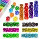Dxlang Colorful Dice Set 6 Sided Acrylic Dice Standard Dice Translucent Colored 14Mm 50 Pack