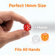 Dxlang Colorful Dice Set 6 Sided Acrylic Dice Standard Dice Translucent Colored 14Mm 50 Pack