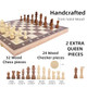 Tzymelew Magnetic Chess and Checkers Set 15 2In1 Wooden Foldable Board With