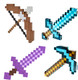 Mattel Minecraft Sword and Pickaxe Set KidSized Wearable Accessory For RolePlay and