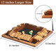 Amerous 14 Players Shut The Box Dice Game Wooden Board Table Math 12 Inches